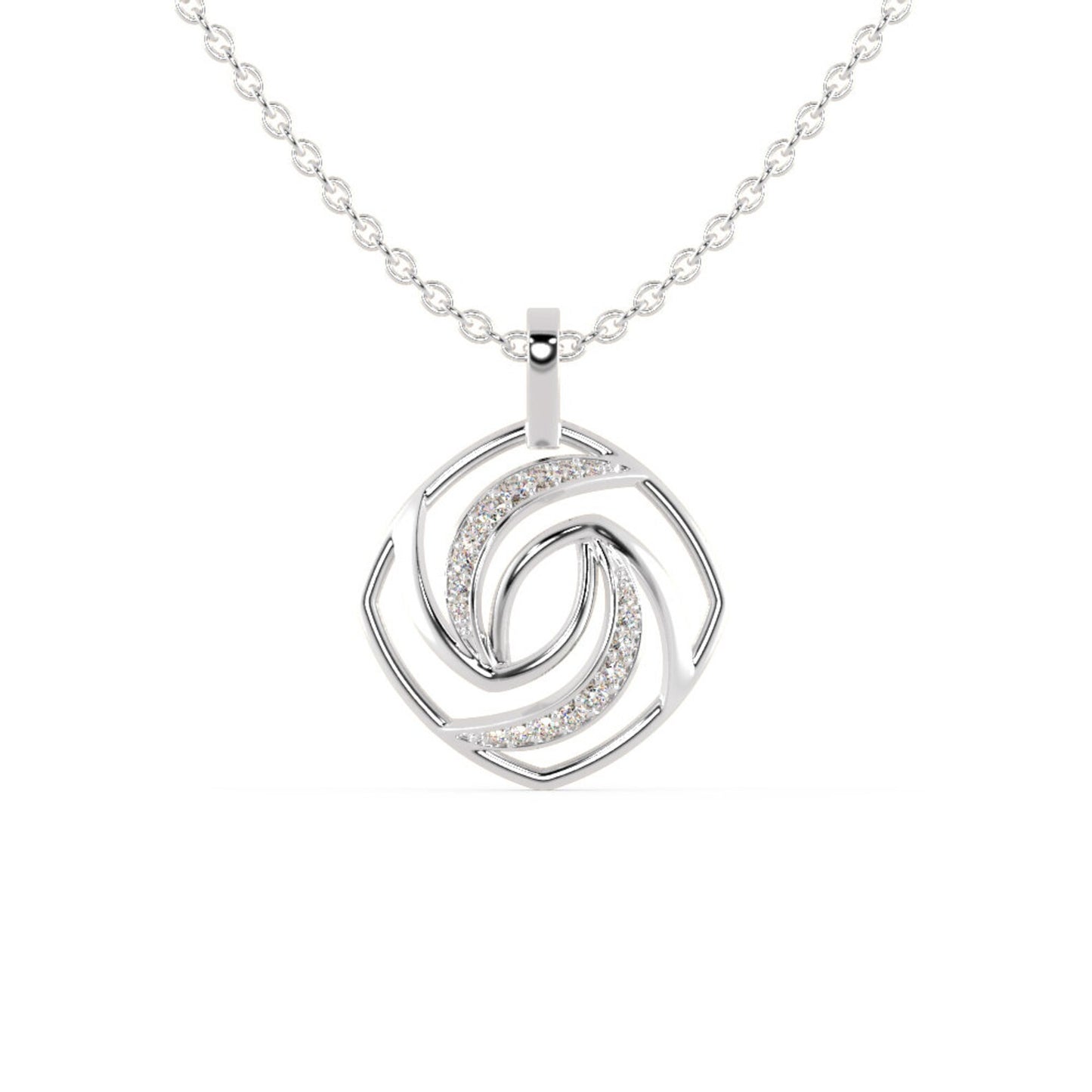 Vintage-Style Lab-Grown Diamond Charm Pendant