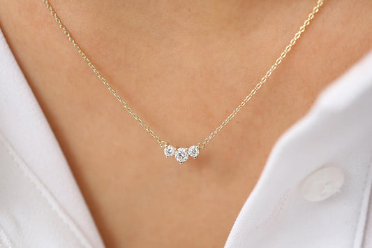 Trio Lab-Grown Diamond Necklace for Cherished Moments