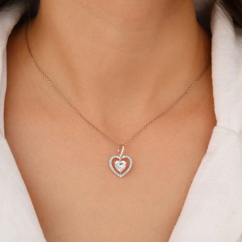 Klassische Halskette mit im Labor gezüchtetem Diamant-Solitär