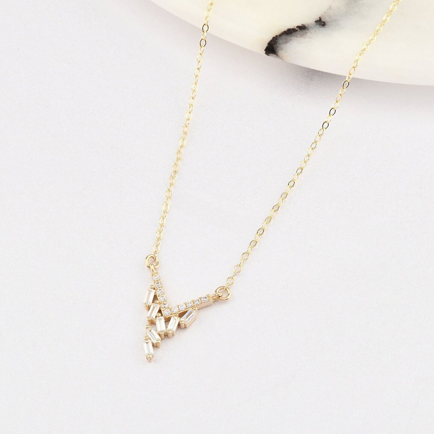 Handgefertigte Halskette mit im Labor gezüchteten Diamanten als Hochzeits- oder Jubiläumsgeschenk