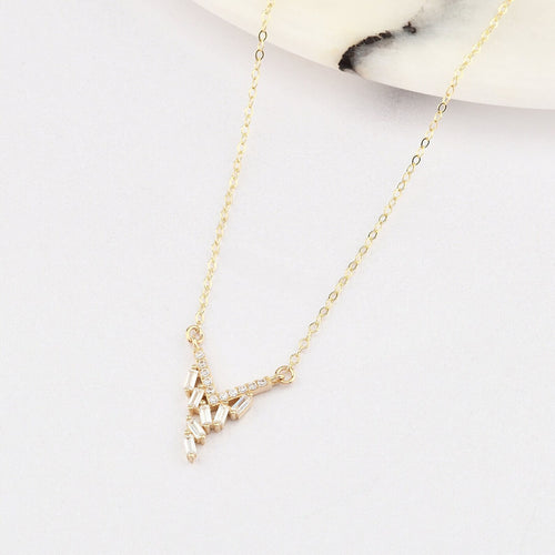 Handgefertigte Halskette mit im Labor gezüchteten Diamanten als Hochzeits- oder Jubiläumsgeschenk