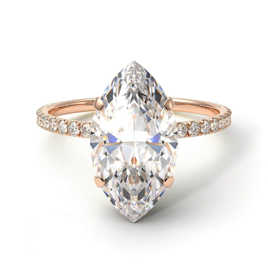 Captivating Marquise Elegance: Unveil Romance with Our Lab-Grown Diamond Engagement Ring