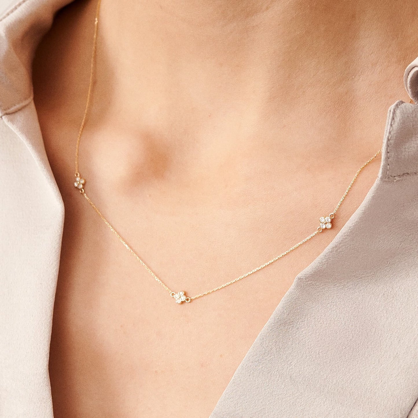 Meisterhaft gefertigte Halskette aus im Labor gezüchteten Diamanten für besondere Anlässe