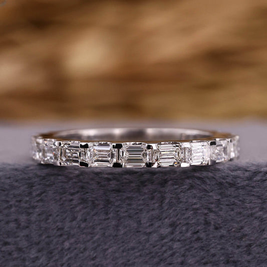 Women's Eternity Ring with Emerald Cut Lab Grown Diamonds