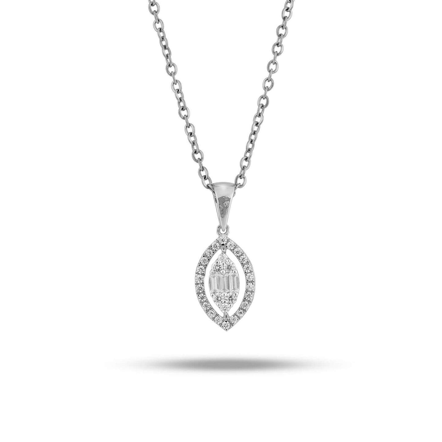 Halskette mit Anhänger aus im Labor gezüchteten Diamanten, mit Präzision gefertigt