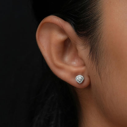 Heart Cut Lab Diamond Earrings for Classic Glamour