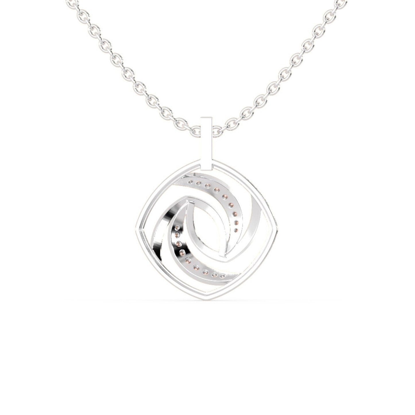 Vintage-Style Lab-Grown Diamond Charm Pendant