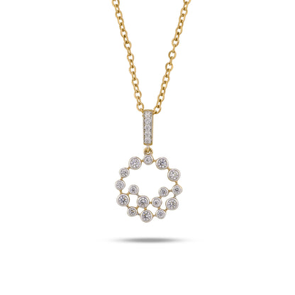 Floating Diamond-Bezel Necklace with a Classic Touch