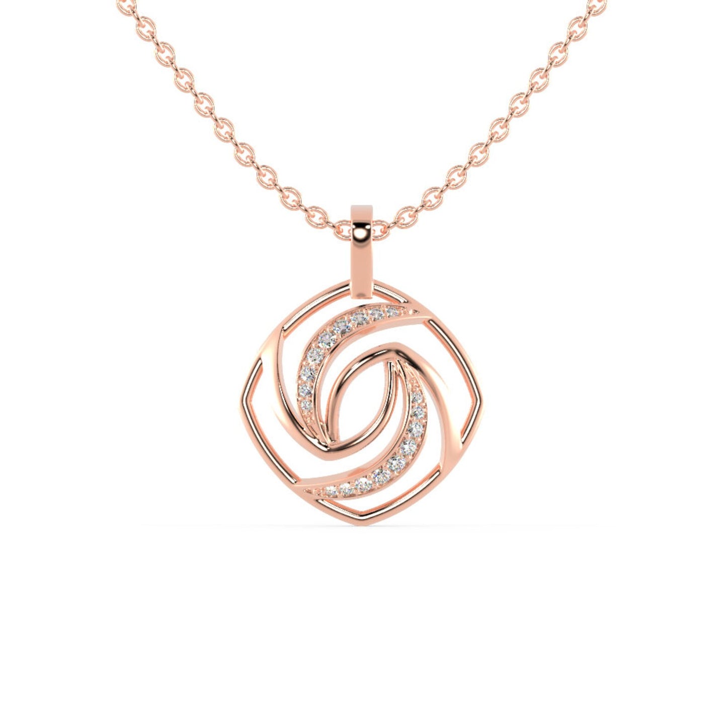 Vintage-Style Lab-Grown Diamond Charm Pendant
