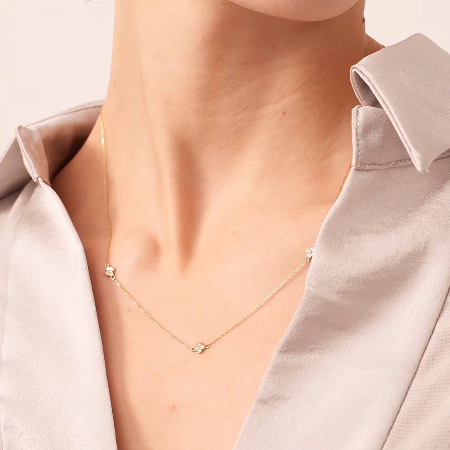 Meisterhaft gefertigte Halskette aus im Labor gezüchteten Diamanten für besondere Anlässe