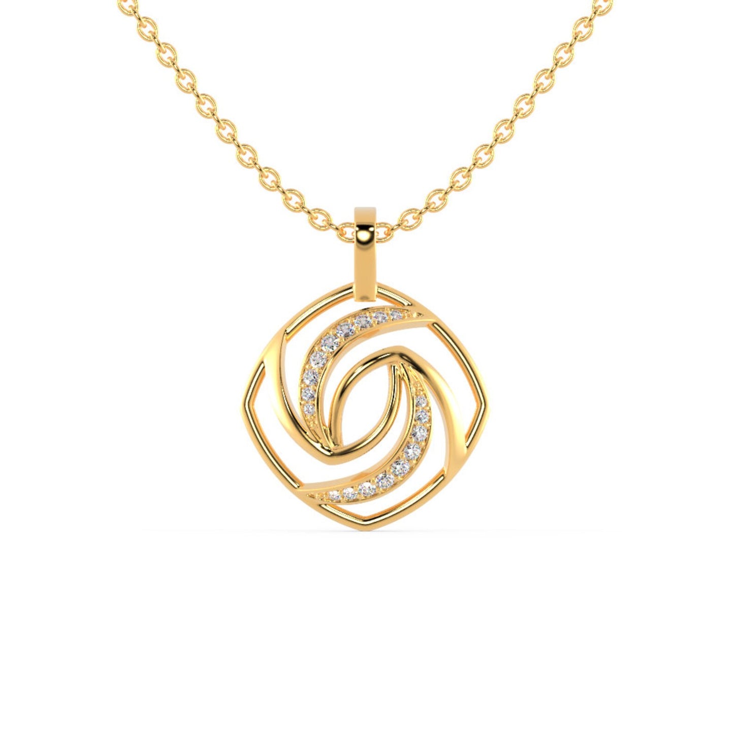 Vintage-Style Lab-Grown Diamond Charm Pendant