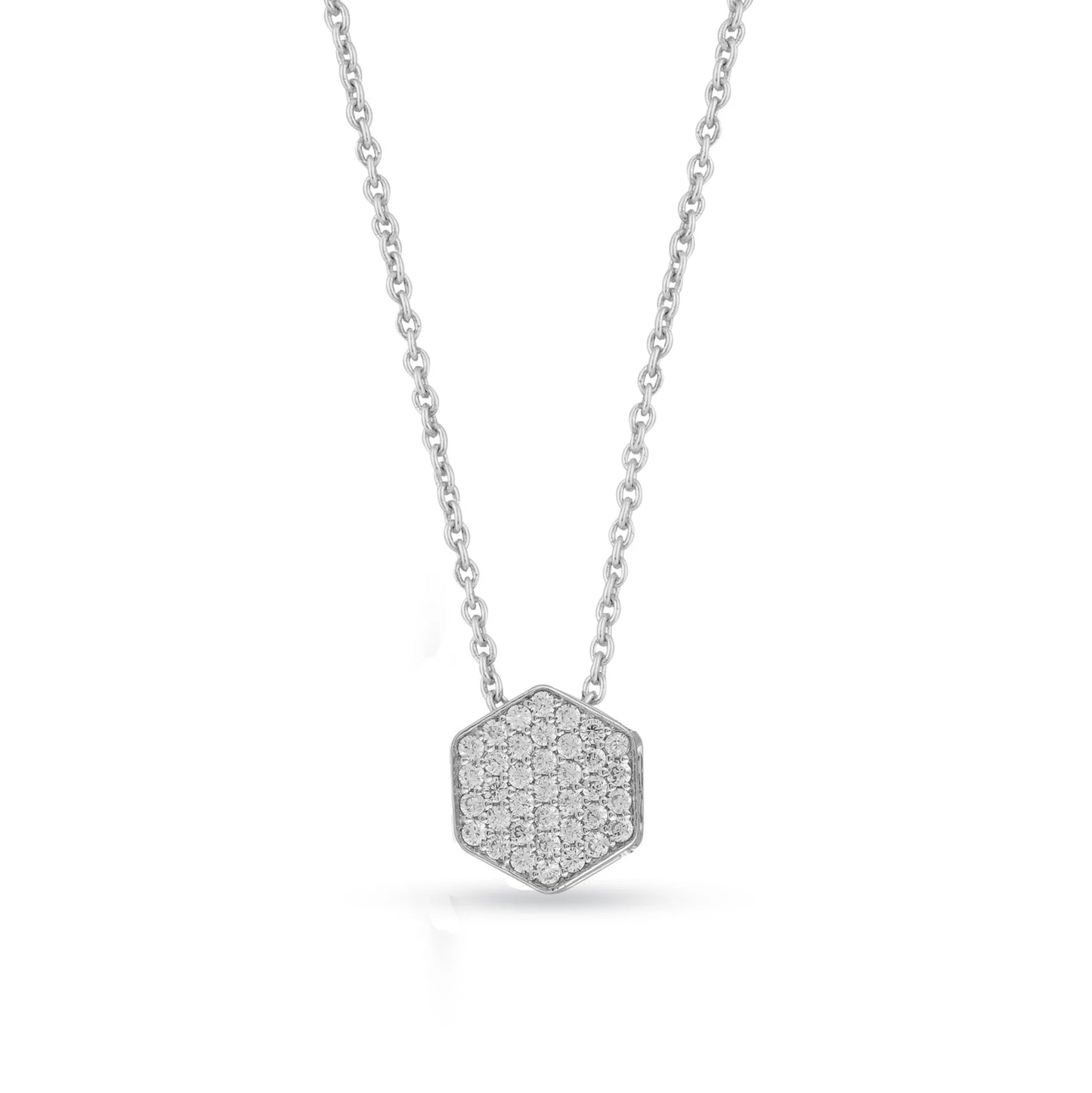 Hexagonal Lab Grown Diamond Pendant for a Stylish Look