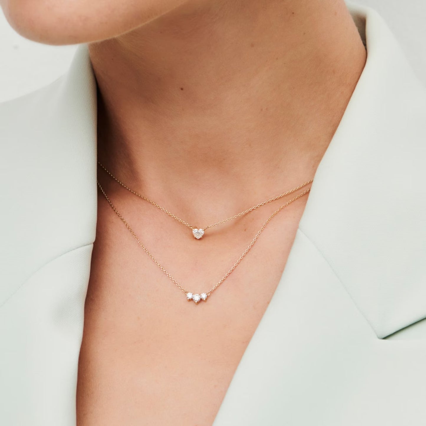 Trio-Halskette mit im Labor gezüchteten Diamanten für besondere Momente