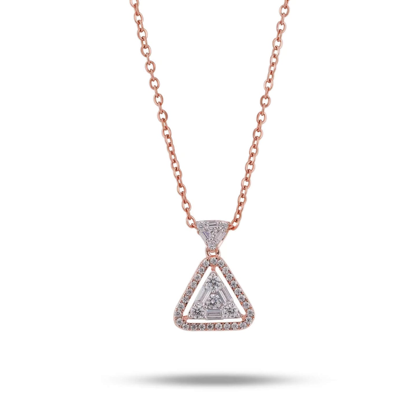 Halskette in Illusionsfassung mit Diamanten aus ethischer Gewinnung