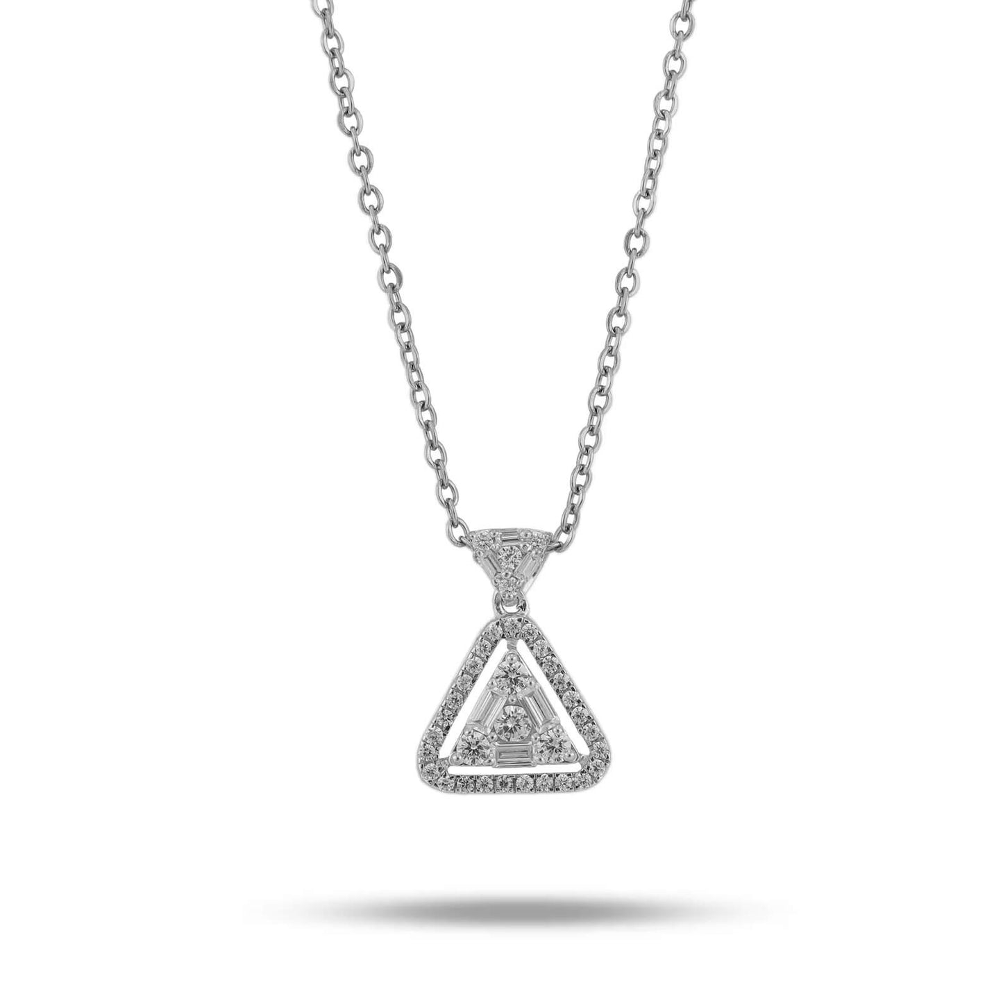 Halskette in Illusionsfassung mit Diamanten aus ethischer Gewinnung