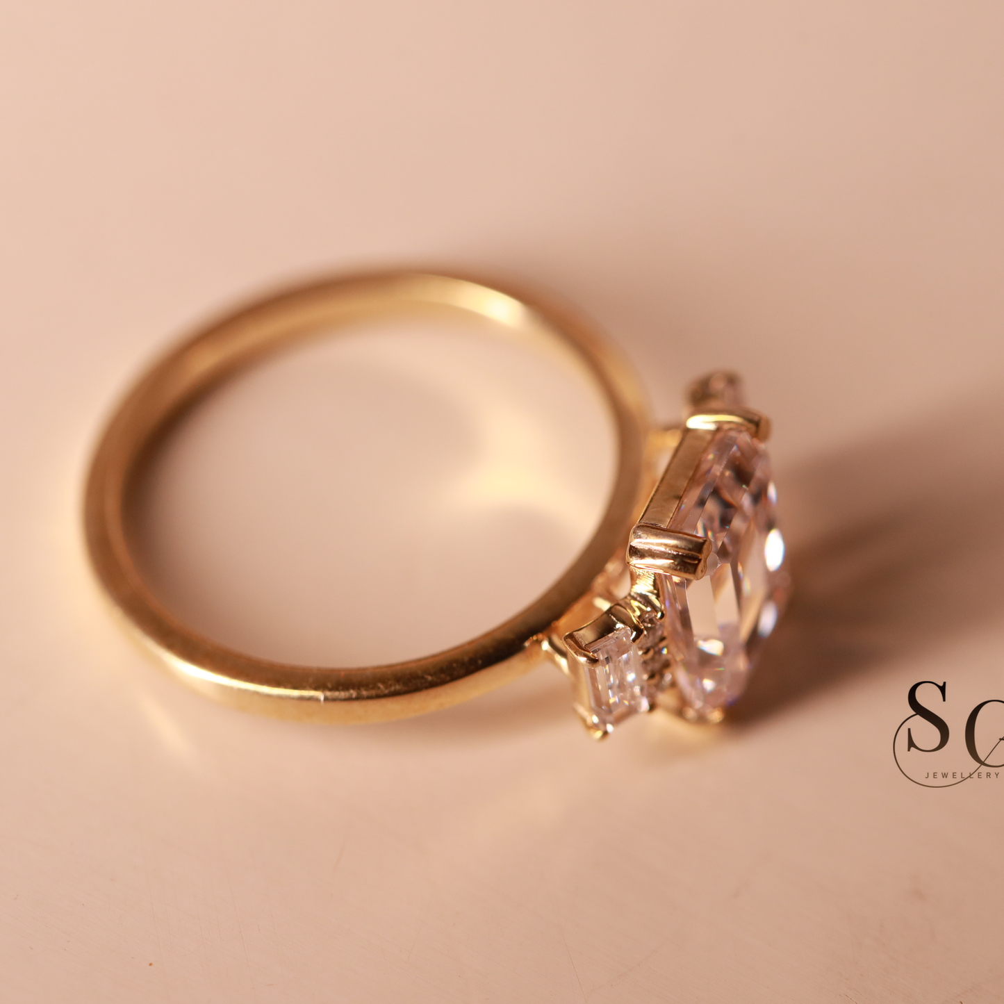 Emerald Cut Eco Diamond Anniversary Ring