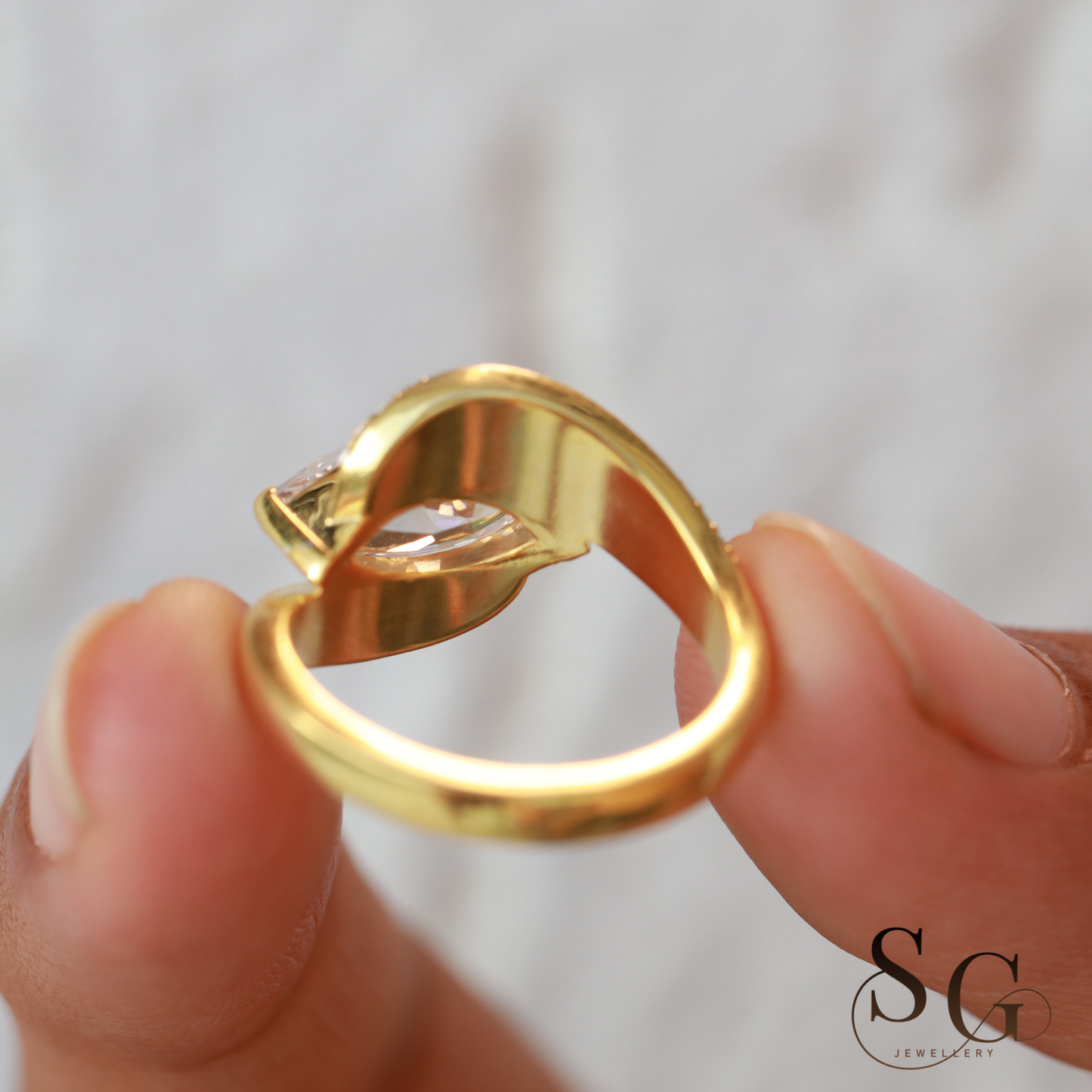 Marquise Cut Halo Wedding Ring, a Vintage Masterpiece