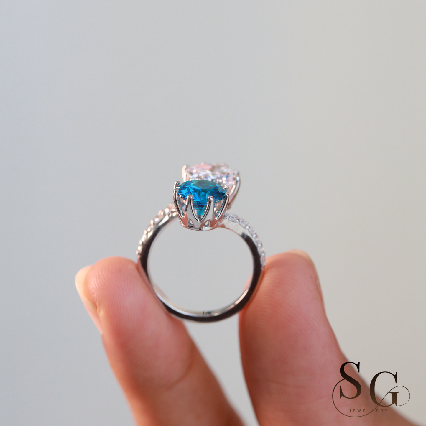 Toi et Moi Ring Two Stone lab grown diamond Engagement Ring