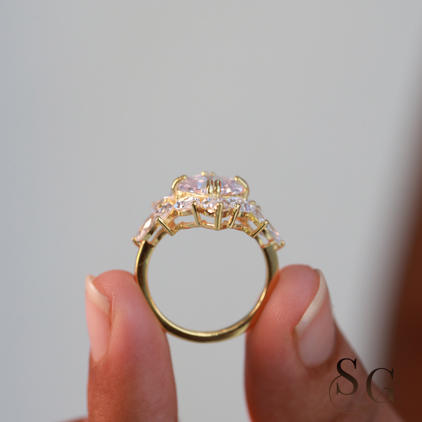 2,66 Karat handgefertigter Verlobungsring mit im Labor gezüchtetem Diamanten im Asscher-Schliff