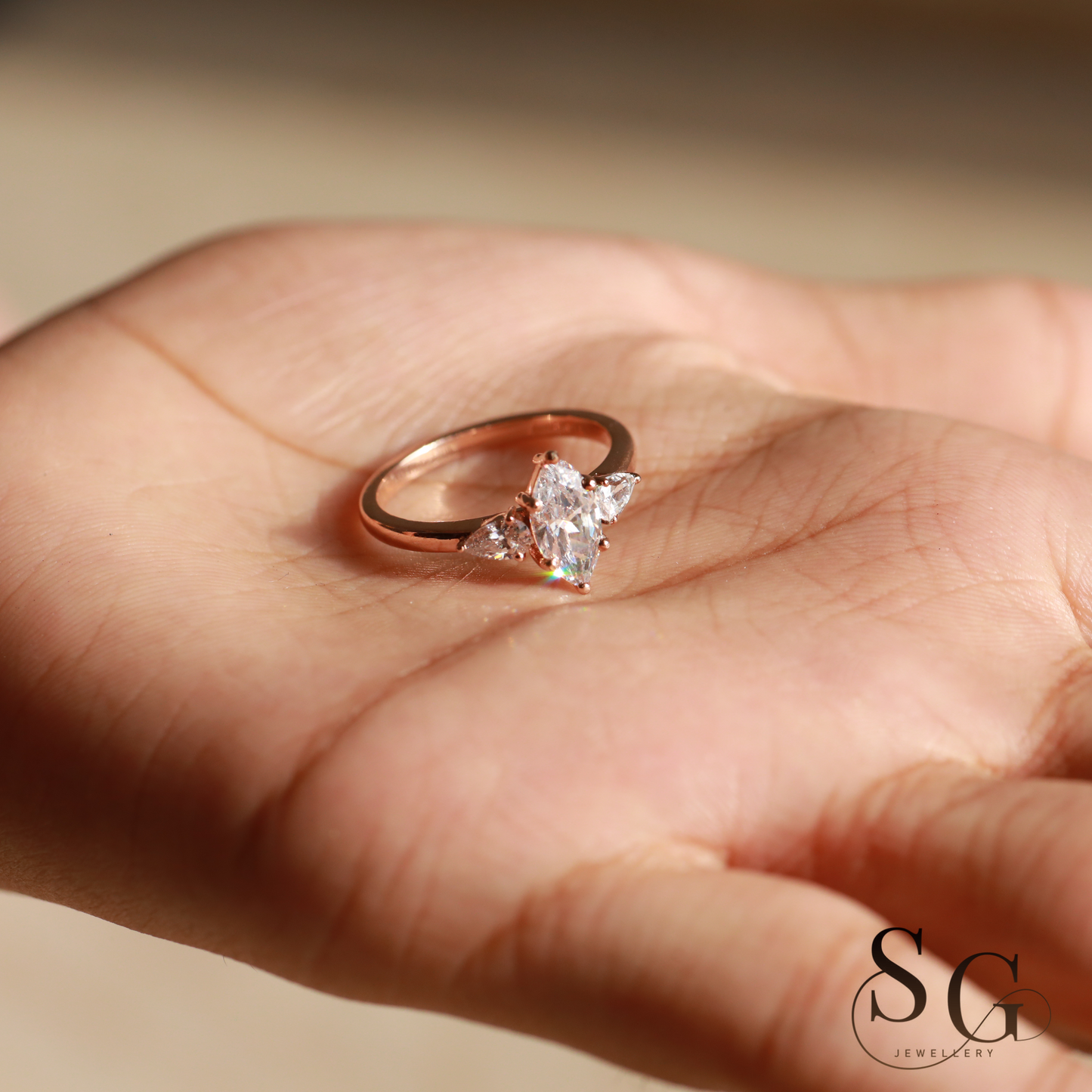 Marquise Cut Lab Grown Diamond Engagement Ring