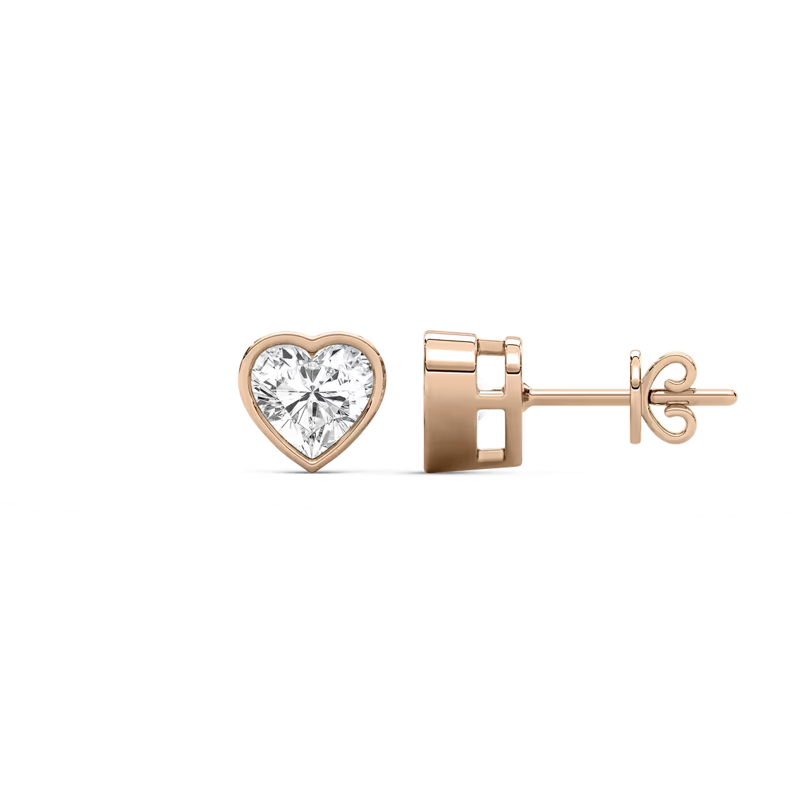 Ohrstecker mit Herz-Fancy-Form