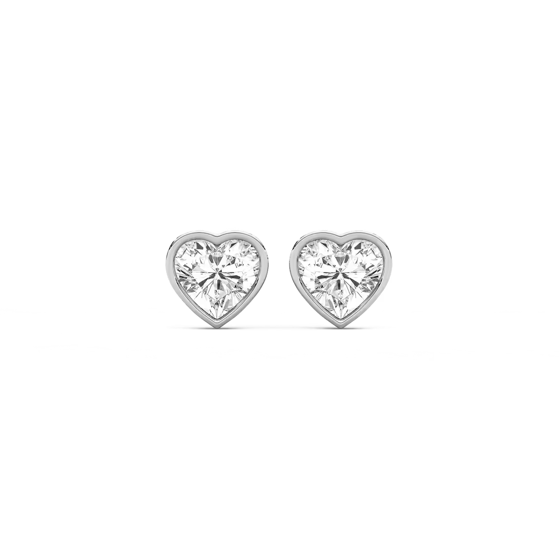 Ohrstecker mit Herz-Fancy-Form