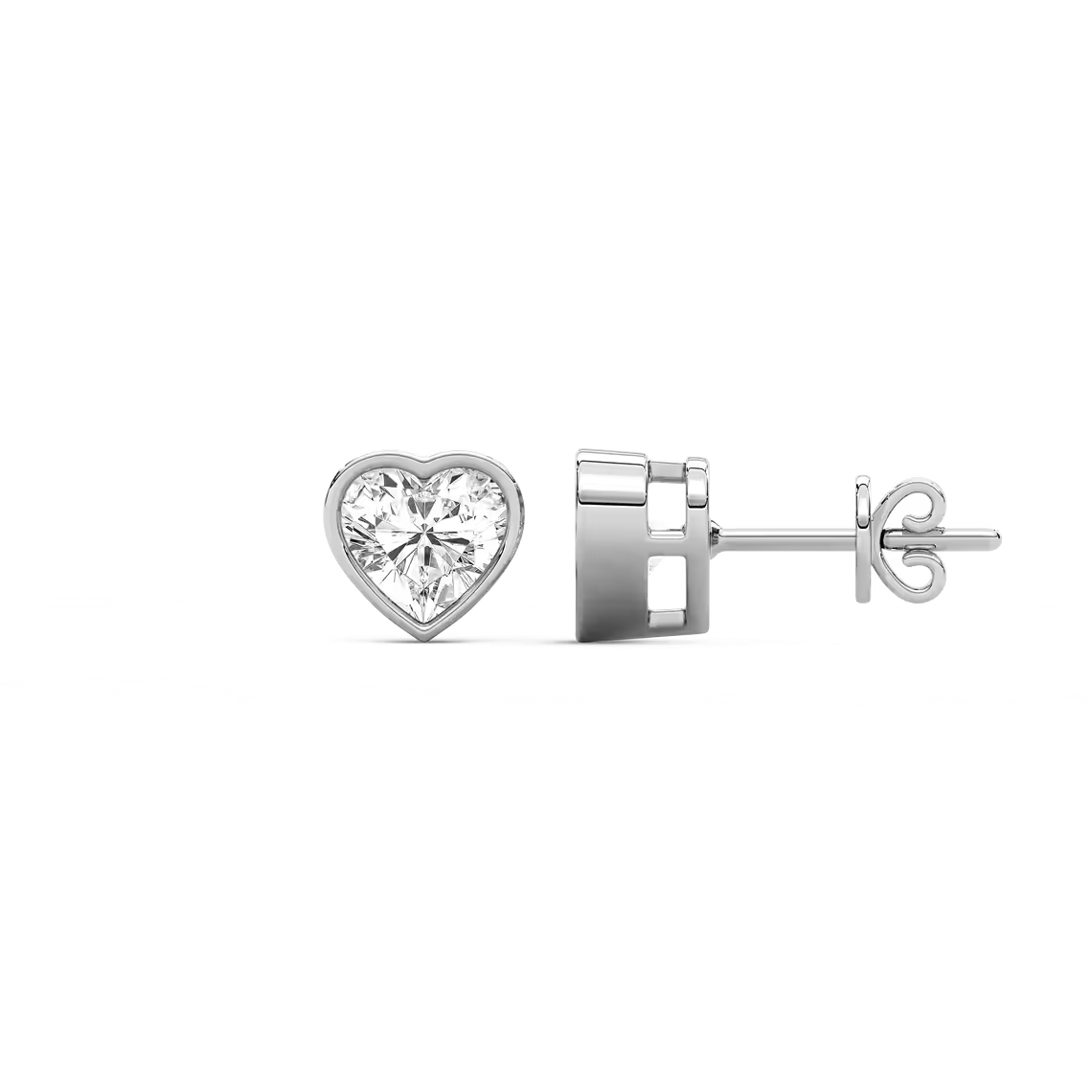 Ohrstecker mit Herz-Fancy-Form