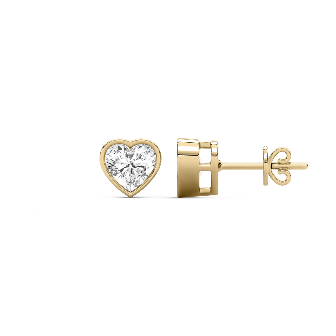 Ohrstecker mit Herz-Fancy-Form