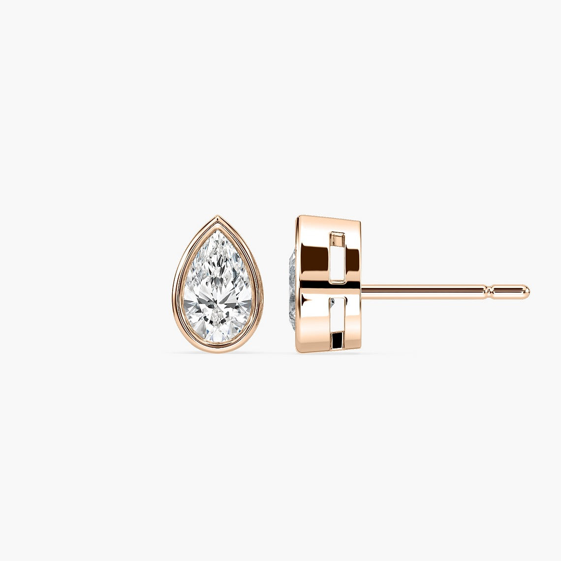 Ohrstecker mit birnenförmiger Fassung