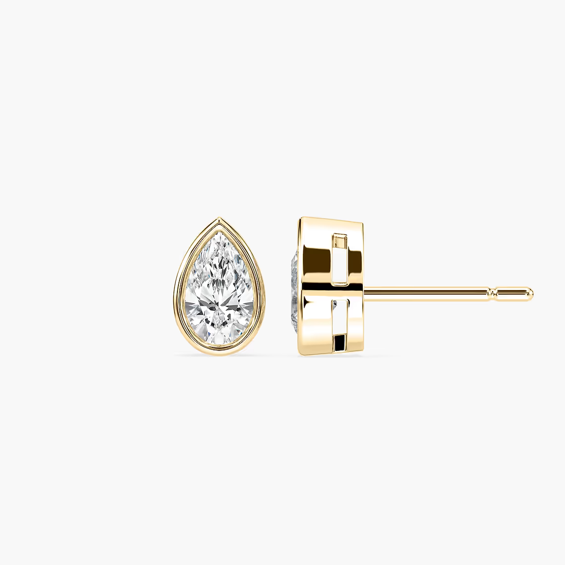 Ohrstecker mit birnenförmiger Fassung