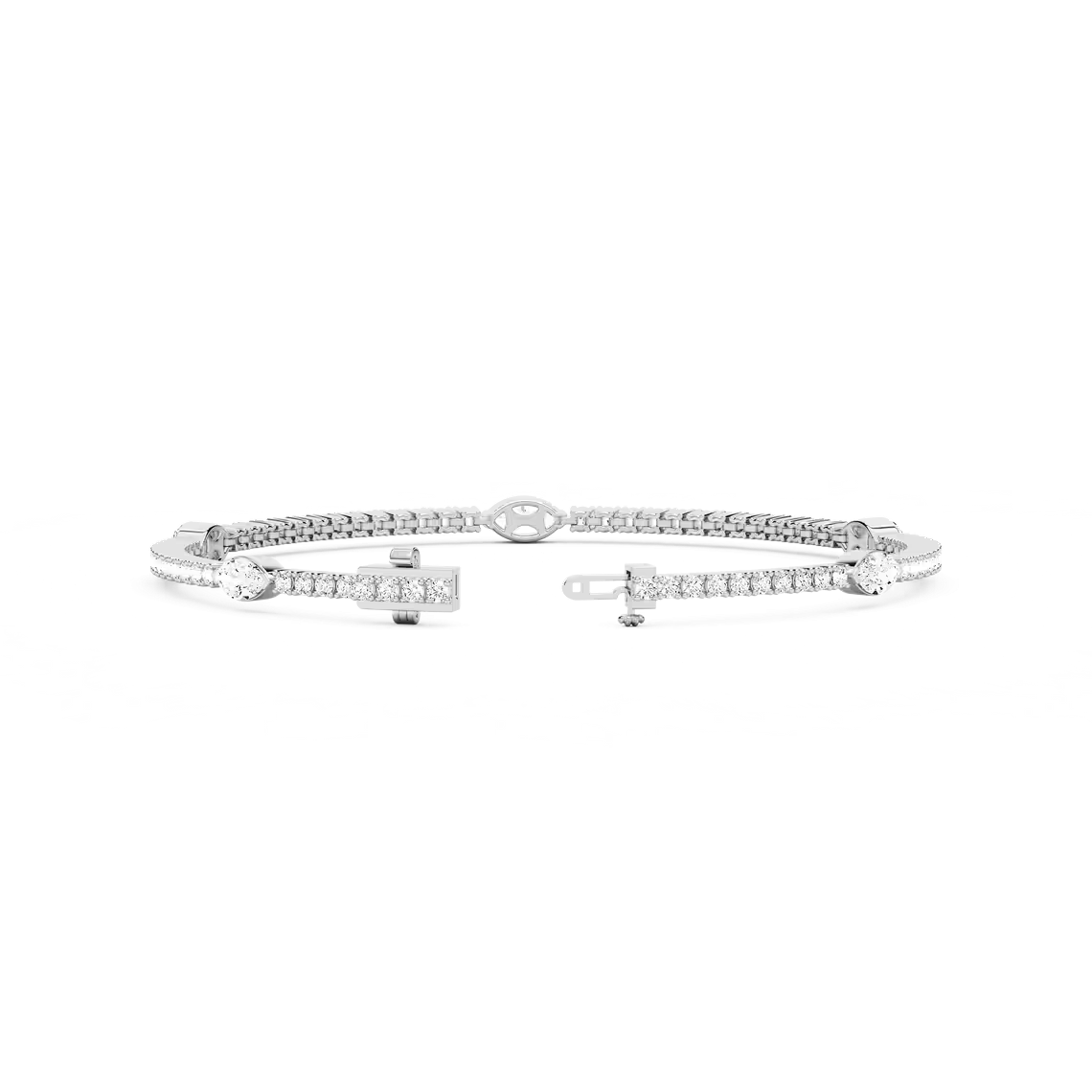 Tennisarmband mit fünf Marquise-Elementen