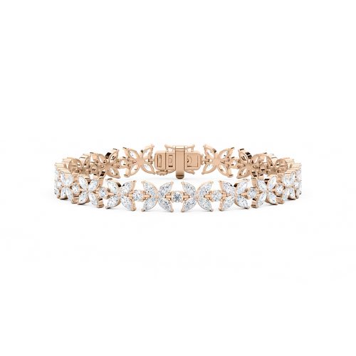 Marquise-Blumen-Tennisarmband