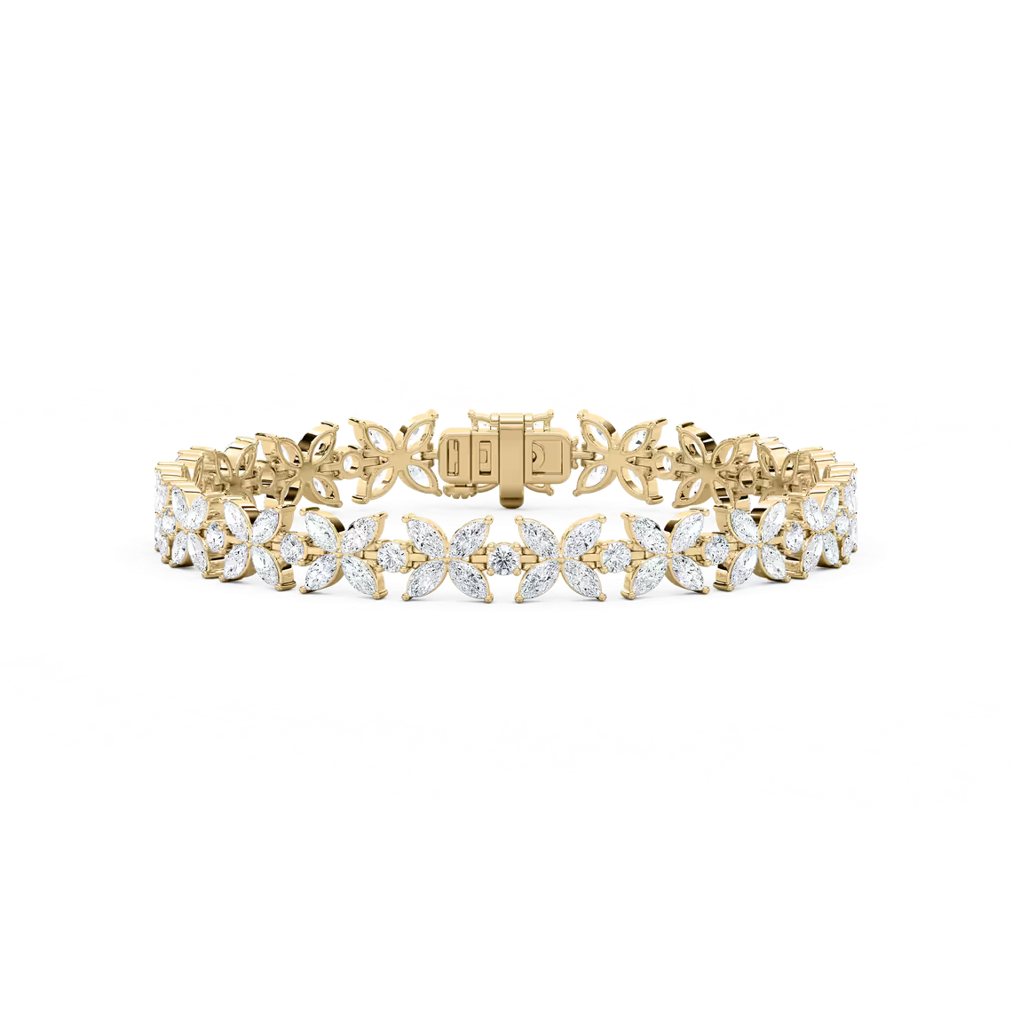 Marquise-Blumen-Tennisarmband