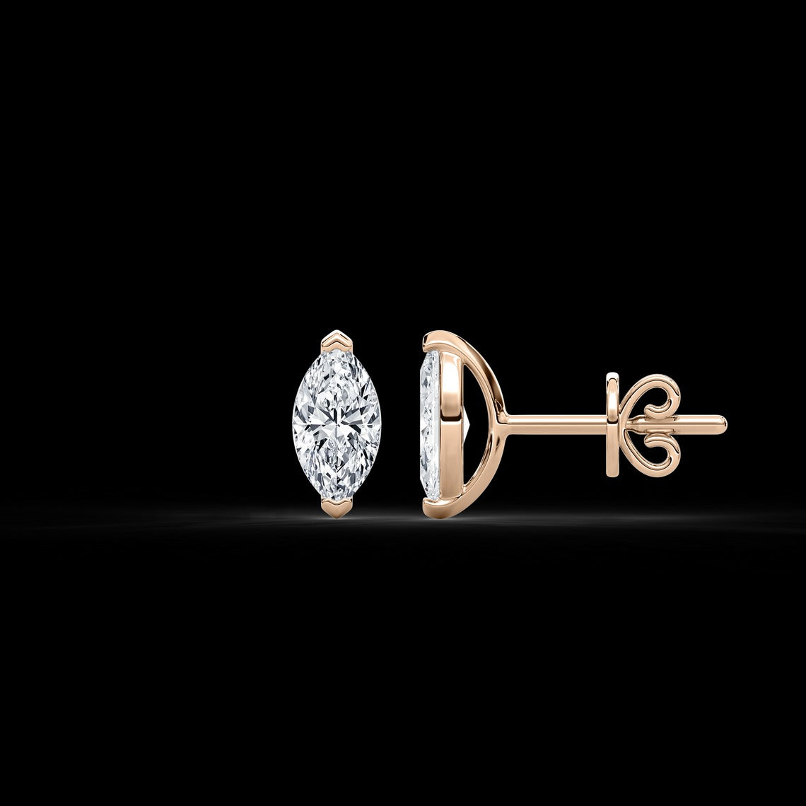 Marquise Diamond Stud Earrings
