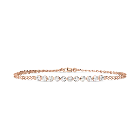 Swank Armband mit rundem Labordiamanten im 1-Karat-Ring