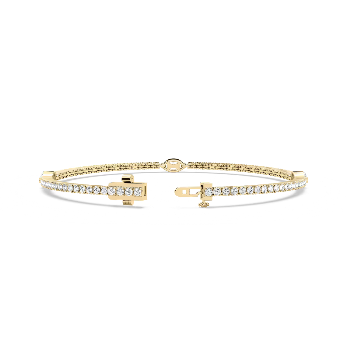 Trio-Labor-Tennisarmband mit Marquise-Diamanten