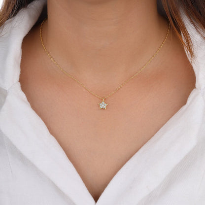 Delicate Lab-Grown Diamond Star Necklace