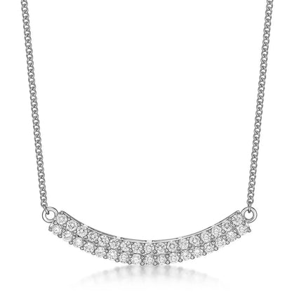 Curved Bar Necklace with Ethically Sourced Diamonds