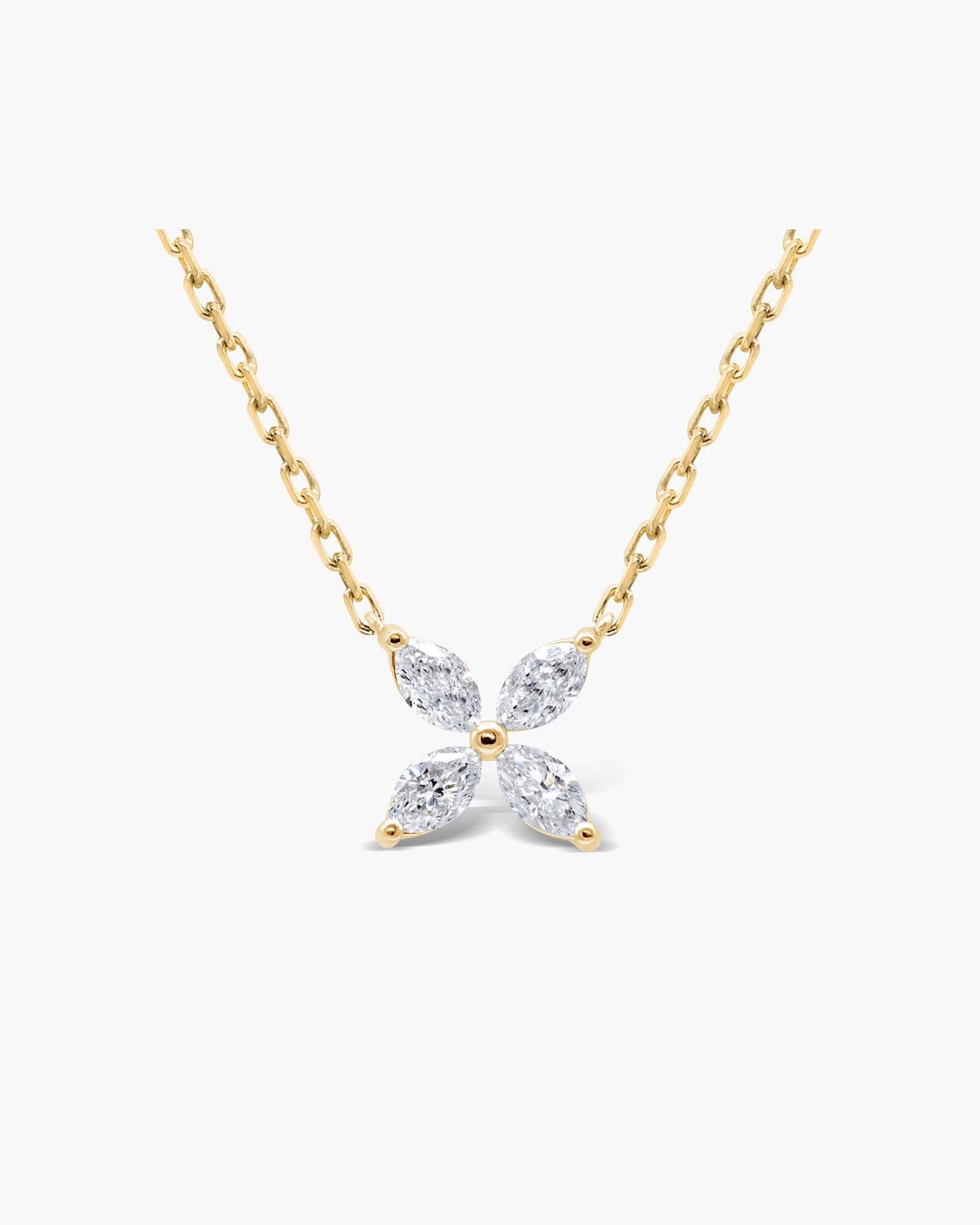 Butterfly Necklace with Marquise-Cut Lab Grown Diamonds