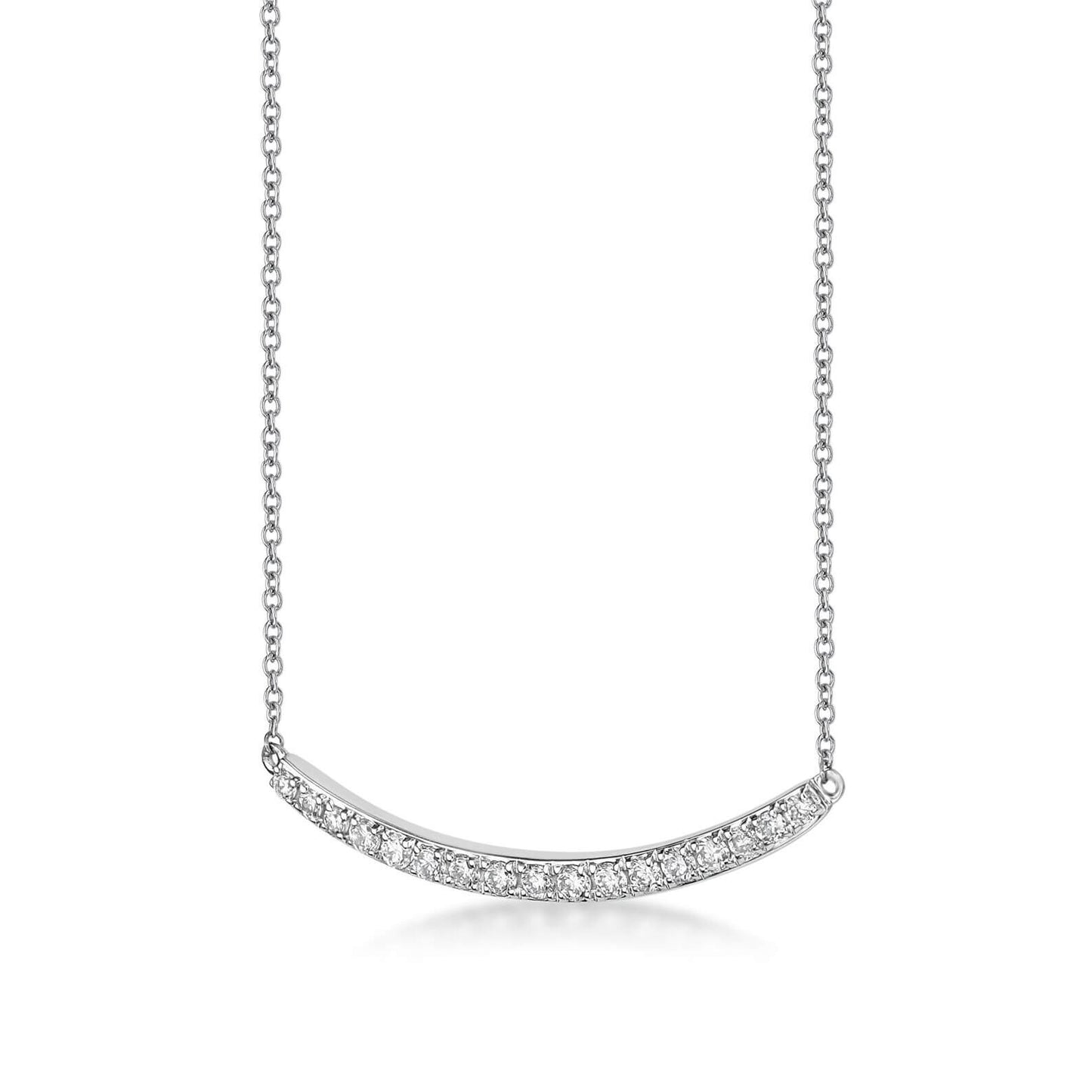 Curved Bar Lab Grown Diamond Pendant Necklace for Lasting Brilliance