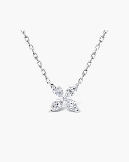 Butterfly Necklace with Marquise-Cut Lab Grown Diamonds