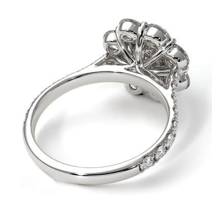 Lab-Created Diamond Halo Engagement Ring
