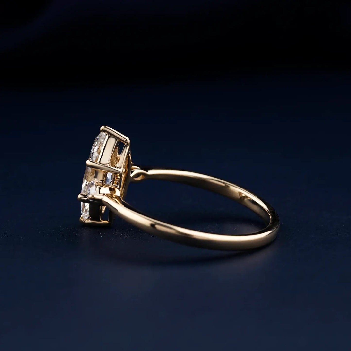 Conflict-Free Marquise Cut Lab Grown Diamond Engagement Ring