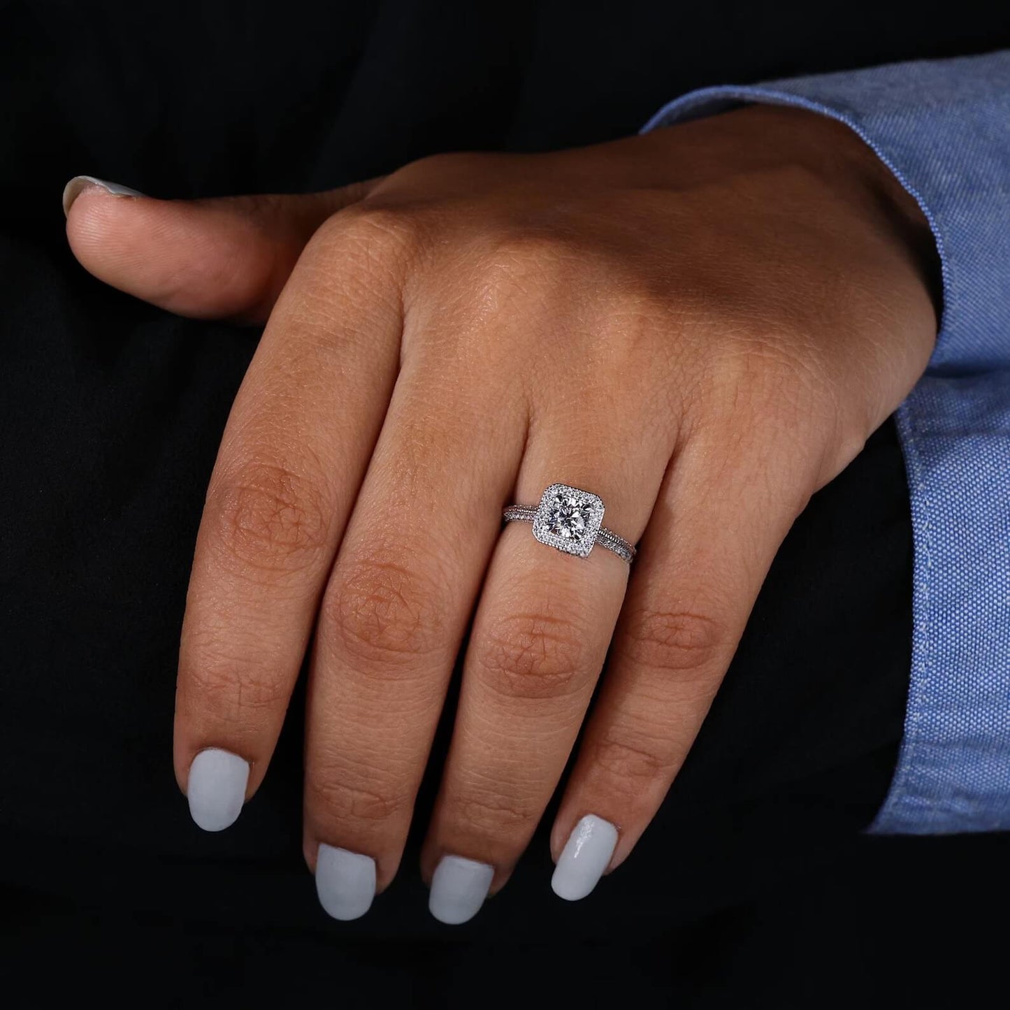 Embrace Eternal Love Round Diamond Anniversary Ring