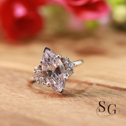 Marquise Cut Lab Grown Diamond Engagement Ring