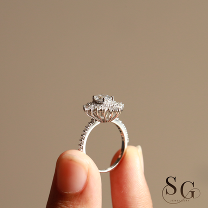 Vintage Wedding Lab Grown Diamond Engagement Diamond Ring