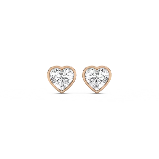 Ohrstecker mit Herz-Fancy-Form