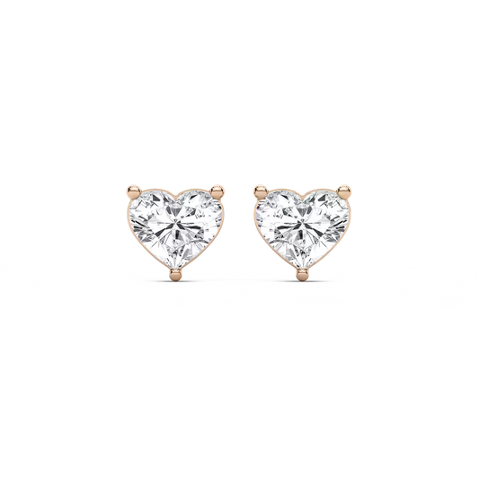 Ohrstecker mit Herzschliff