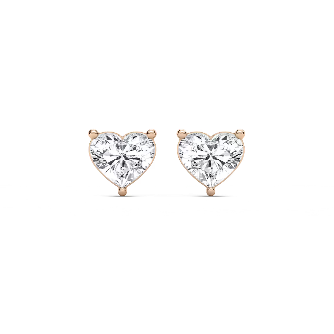 Heart Cut Stud Earrings