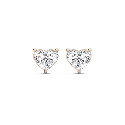 Heart Cut Stud Earrings